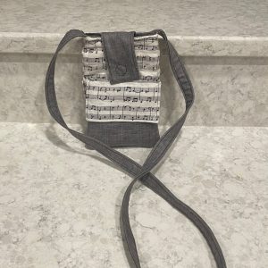 Phone pouch-black/white music