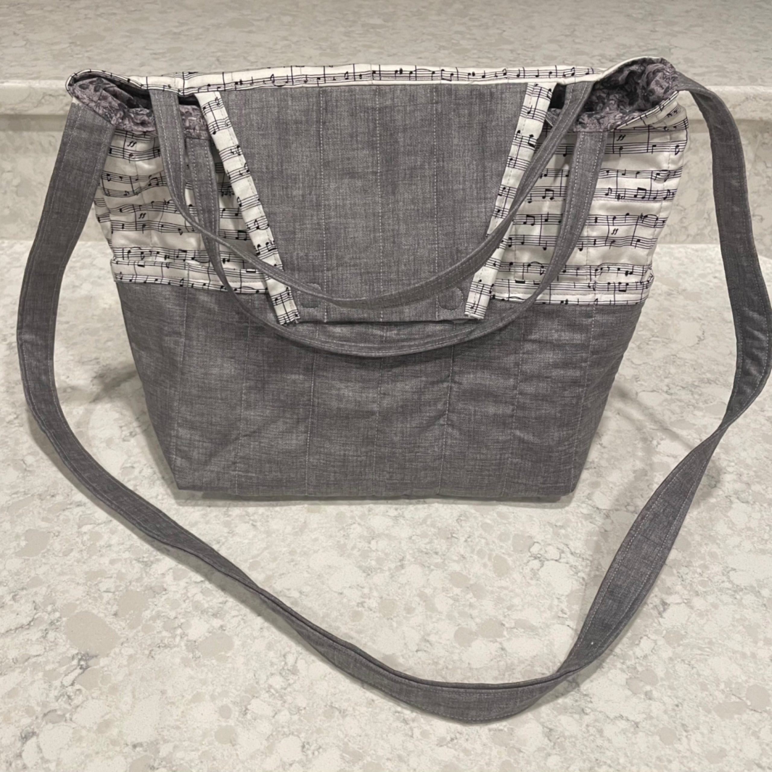 Purse-black and white music inspired
