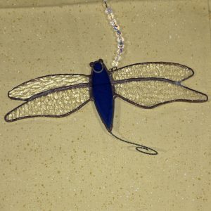 Stain Glass Dragon Fly Spring Sun Catcher