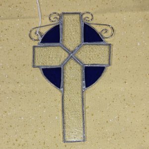 Stain Glass Easter Cross Sun Catcher