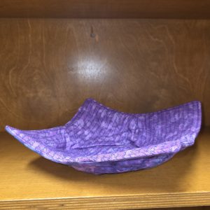 Bowl Cozie Purple Tie Die Inscription