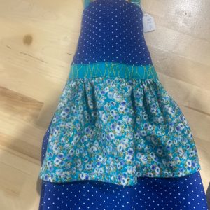 Apron-blue polka dots