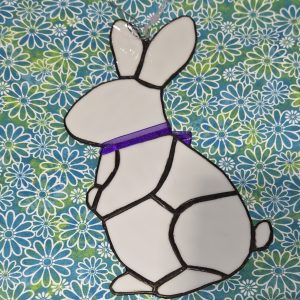 Stain Glass Easter Bunny Sun Catcher